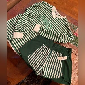 Beach Riot NWT SZ M top-rated SET of long sleeve Tennis top and matching shorts